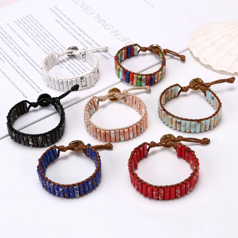 

New Bohemia Miyuki Stone Beaded Bracelet for Women Wrap Chakra Bracelet Handmade Braided Weave Bracelets Wristband Boho Jewelry