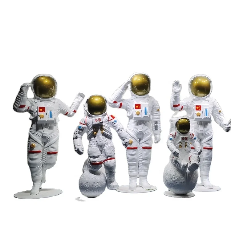 

3 D Astronaut Sculpture Factory Wholesale Outdoor Garden Fiberglass Astronaut Figure Statue, Customized