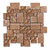 Andean Walnut Micro Pattern Tumbled Mosaic Tile