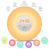 

2019 New fast delivery sunrise simulation wake up light alarm clock