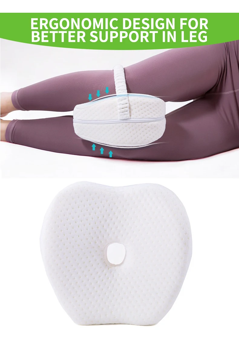 Ergonomic Design   Apple Shape Memory Foam Leg  Knee Pillow Leg Shape Cushion