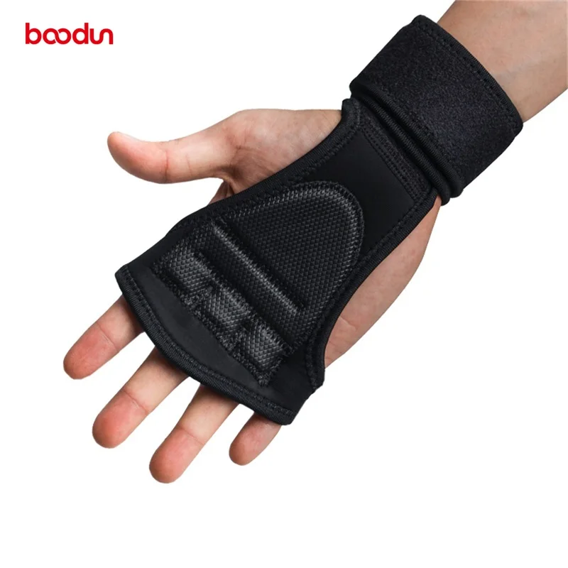

Boodun Support Carpal For Wraps With Hand Gym fitness Adjustable Dynamic half Finger Compression Fitness Neoprene Wrist Brace, Black