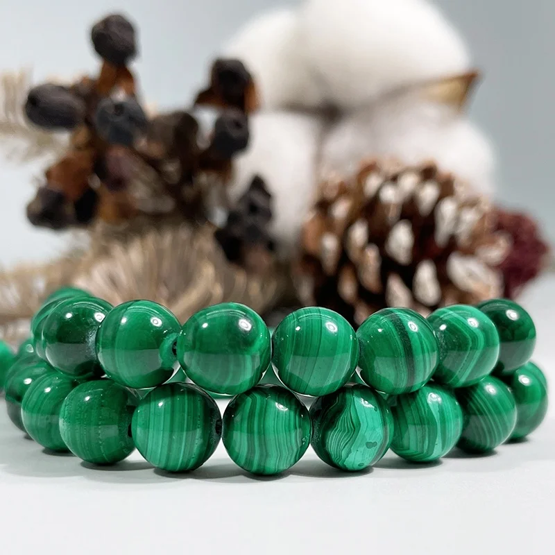 Wholesale Natural AAA Malachite Gemstone Loose Beads For Jewelry Making 4mm 6mm 8mm 10mm 12mm