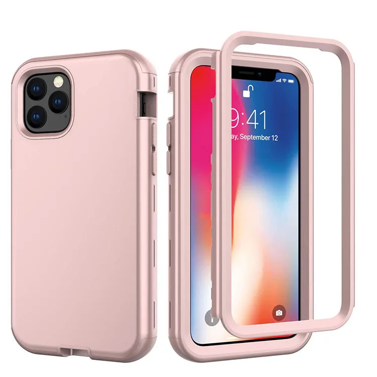 

Rugged Phone Case For iPhone 11 Case 3 in 1 Defender Anti-Shock Hybrid Hard Silicone Cover for iPhone 11 Pro max