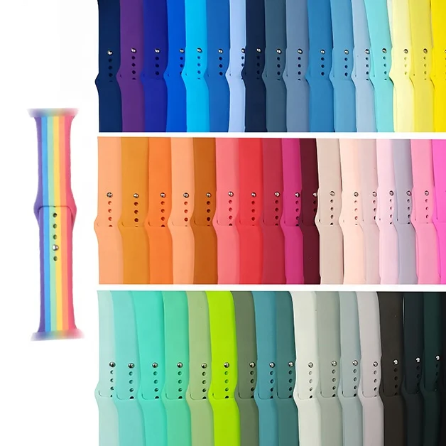 

40mm 41mm 44mm 45mm Origin apple watch series 7 sport silicone iwatch strap rubber watch band