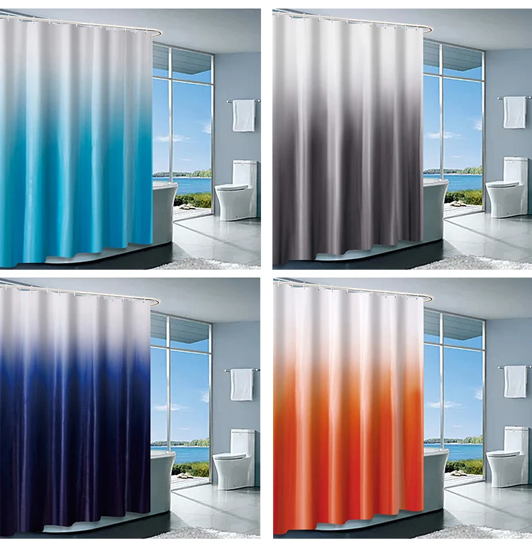 Eco Friendly Custom Purple Blue Color Changing Peva Gradient Shower