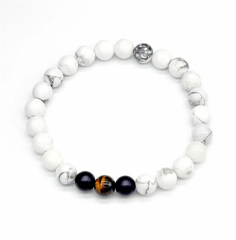 Custom OEM matte agate natural beads bracelet for man