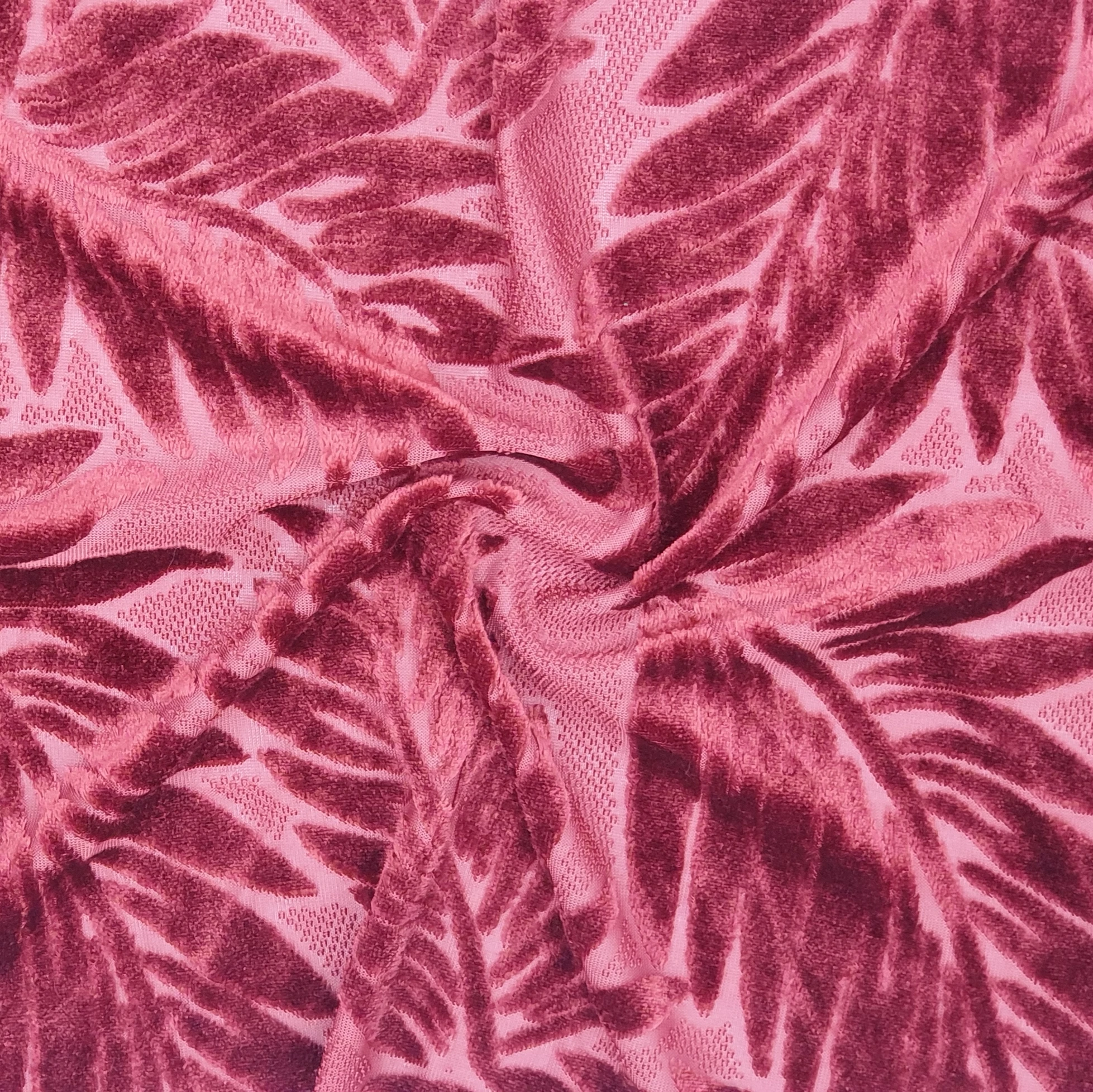 3d 印花压花聚酯遮光天鹅绒沙发面料