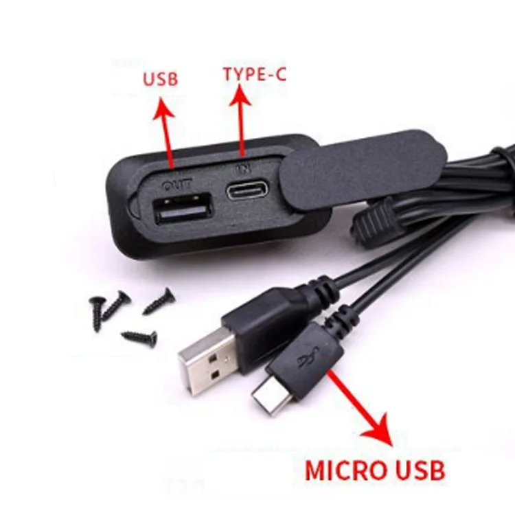 

Backpack USB Type C extension cable male to Female USB C connector for bag, Black,customized