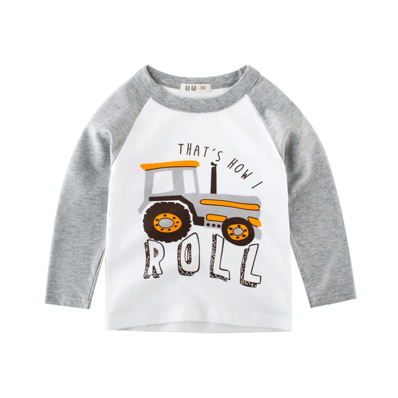 

free shipping wholesale fashion boys t-shirt winter long sleeve children's tshirts clothes 2021