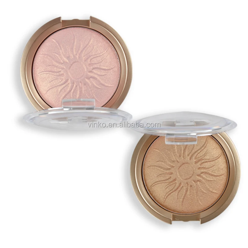 Glow Shimmer Private Label Face Golden Baked Pressed Powder Makeup Highlighter
