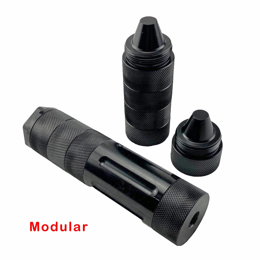 

10''L 1.57'' OD Aluminum 7075 Modular Solvent Trap (MST) kit Fuel Filter 5/8x24, 1/2x28 +Booster+Drill Jig, Black