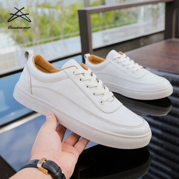 

New Mens Fashion Casual Men School Shoes White Running Sneakers, Black,white,beige