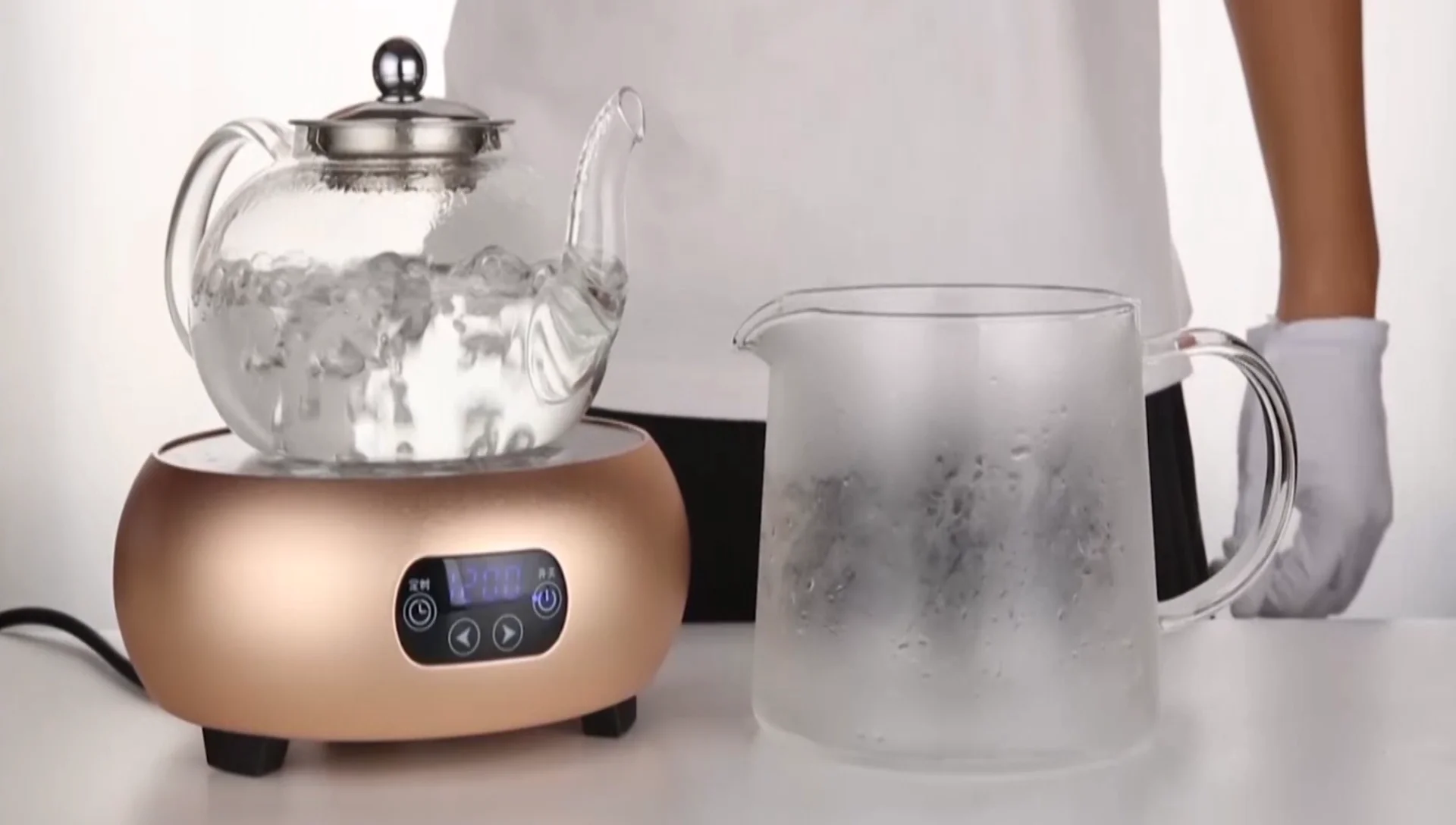 Factory Manufacture Tea Pot Direct Heating Borosilicate Glass Teapot