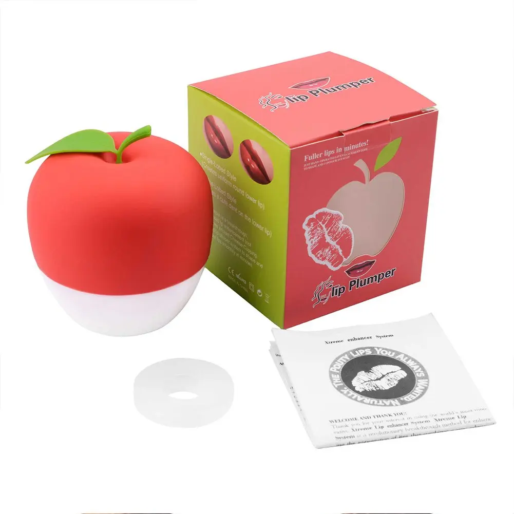 

Lip Plumper Enhancer Device Hot Sexy Full Mouth Quick Beauty Lip Pump Enhancement Green Double or Red Single Lobbe (Red)