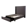 durable bed frame furniture foshan china back design of double wooden beds