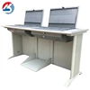 24 inch monitor supported manual flip up school security flip computer desk