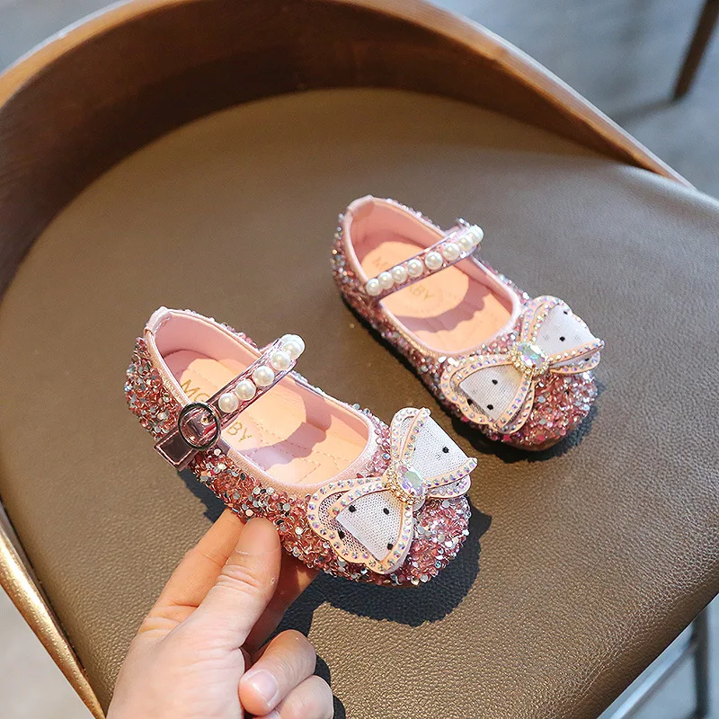 

sh12476a Sequined girls party shoes 2022 spring summer 3 year baby shoes