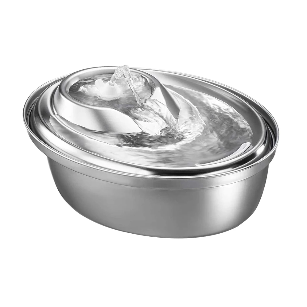 

Wholesale Stainless Steel Pet Dog Water Dispenser Cat Water Fountain 2L Pet Water Fountain