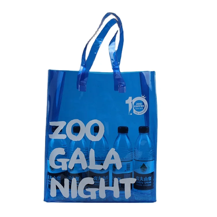 

Best Selling Promotional Waterproof Tote Transparent Pvc Packaging Bags Custom Pvc Gift Bag