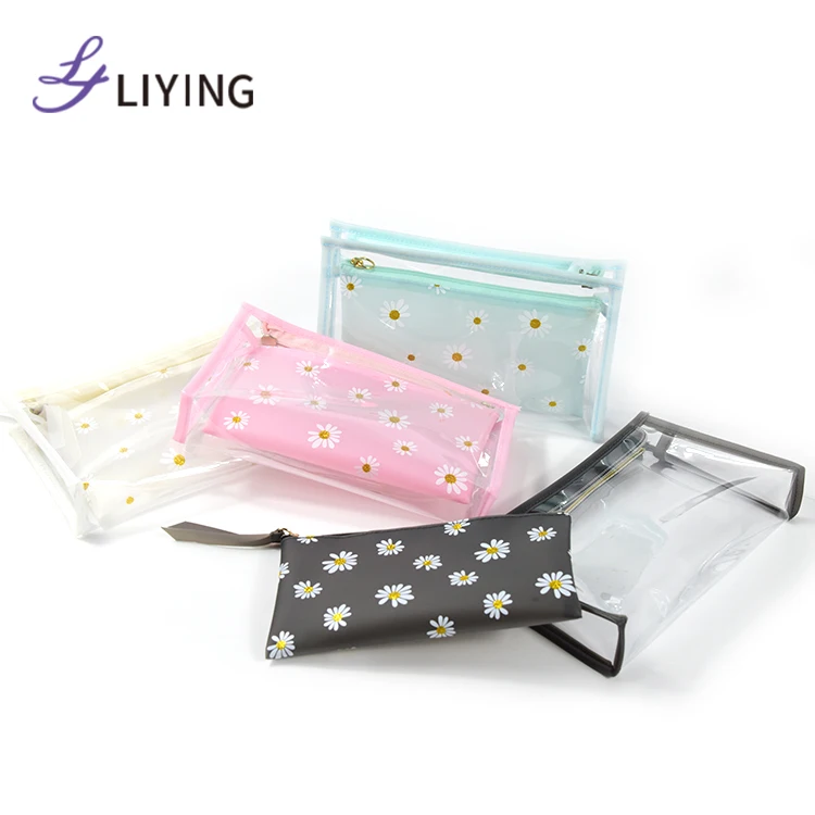 

BSCI factory supply colorful transparent cosmetic bag eco friendly material cosmetic bag