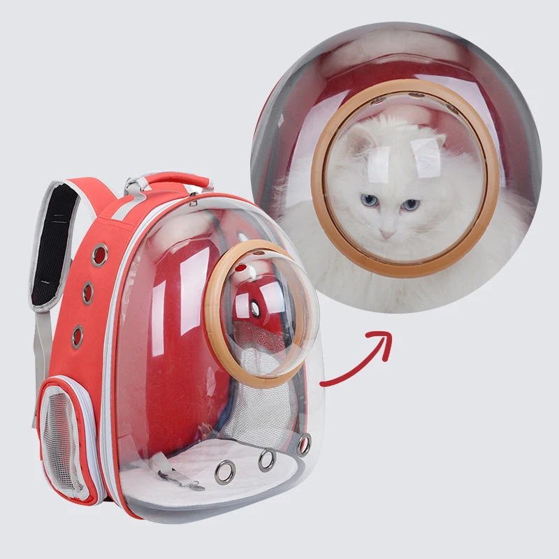 

SKYPET Cat bag portable carrying cat bag double shoulder bag space capsule summer ventilation portable pet large, Convenient pet backpack for trave