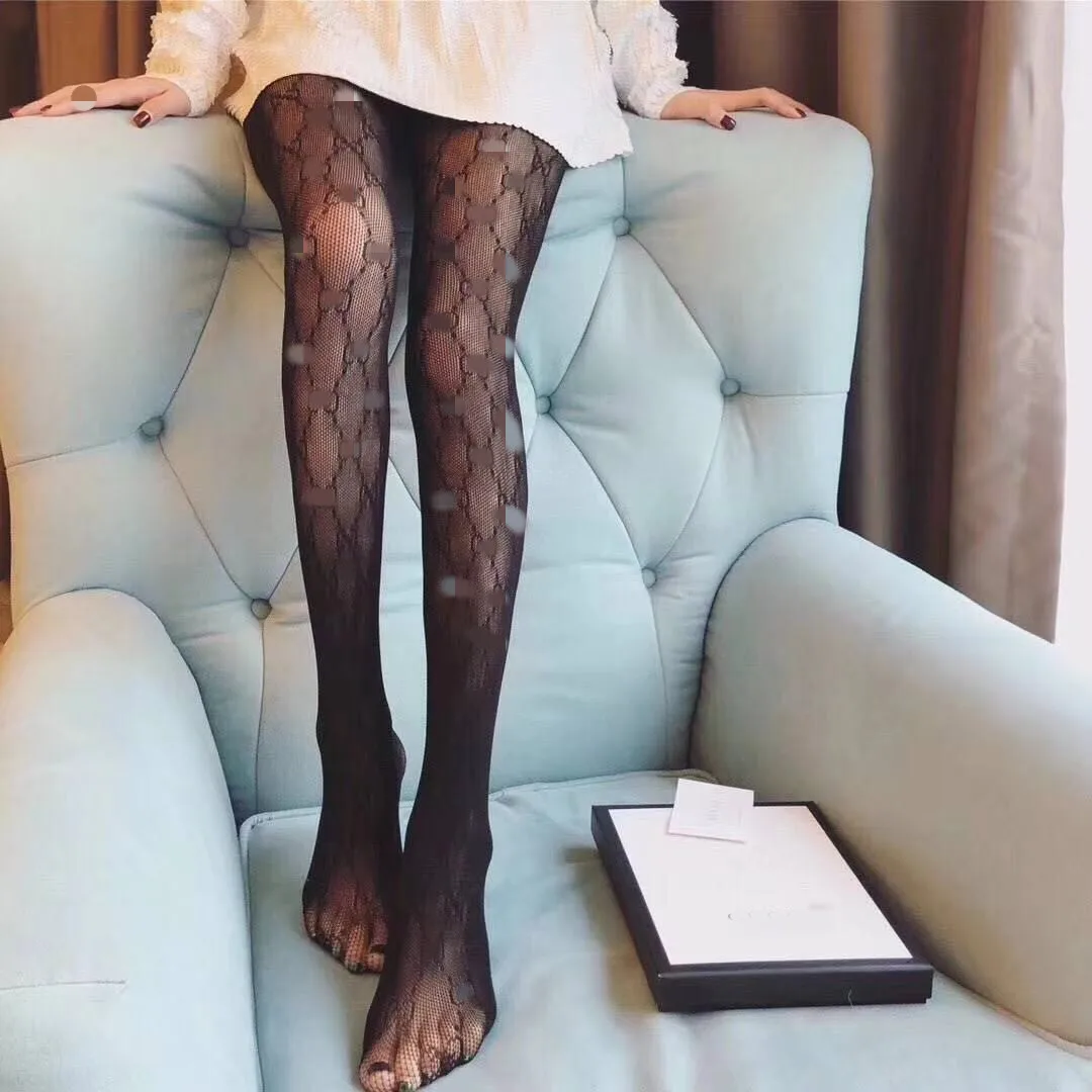 2019 new designs full letter gg black pantyhose/stocking