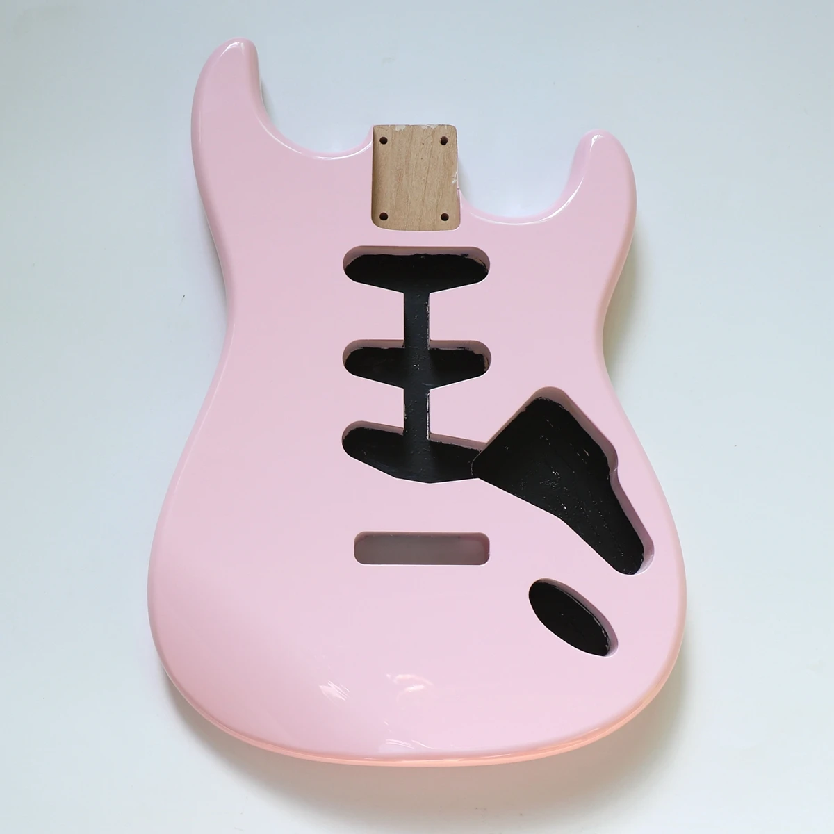 Donlis High Glossy Finished Sss Alder Wood Shell Pink Color St Guitar Body For Diy Electric 2235