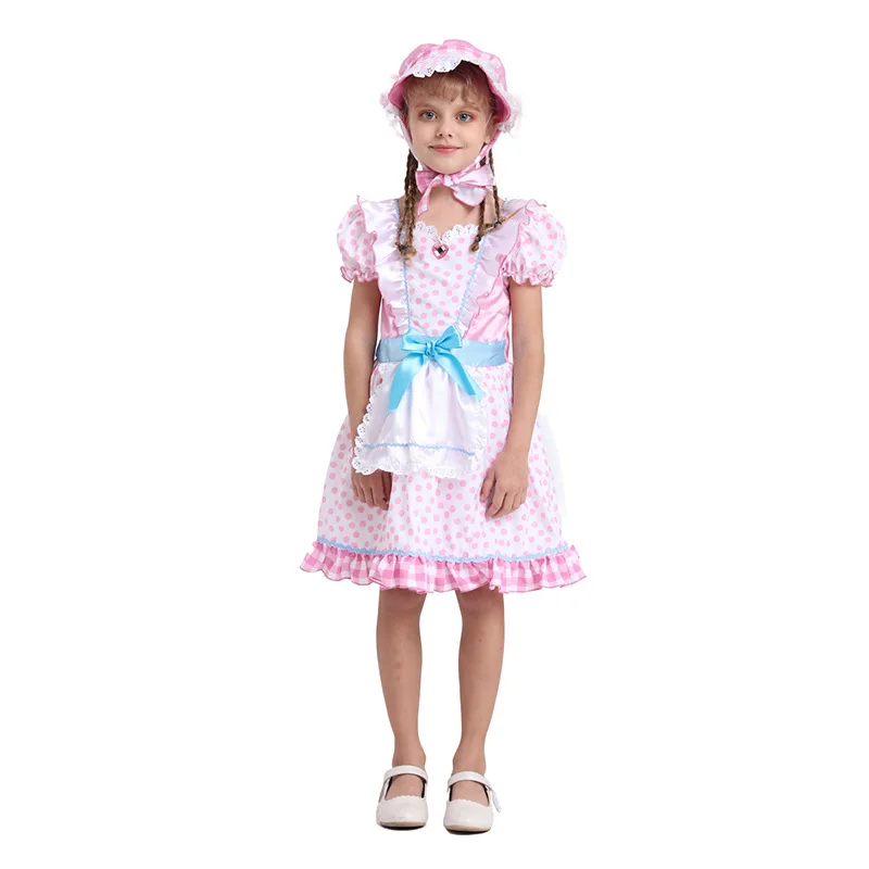 

New hot-selling shepherdess play house decoration play costume children carnival costume reading day fairy tale girl gown