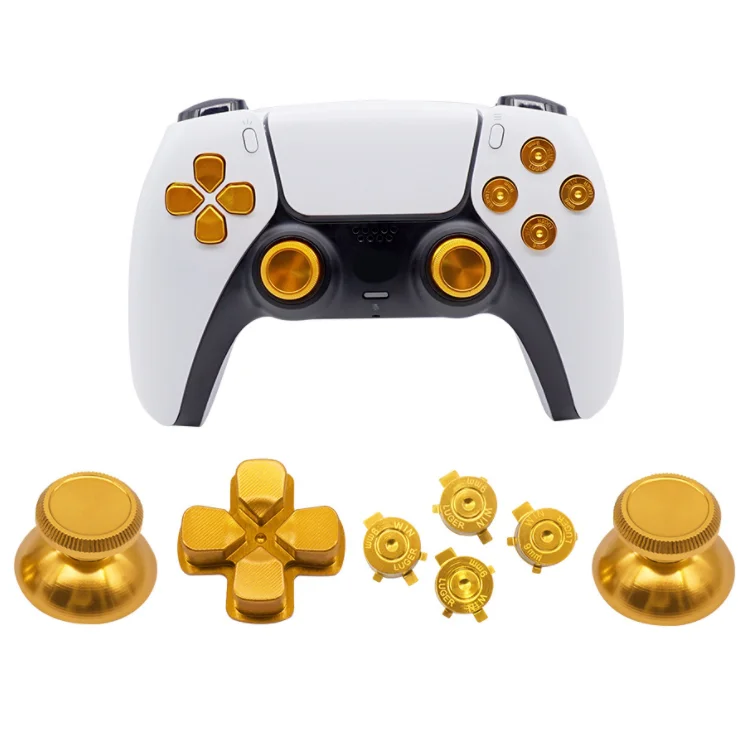 

Metal Analog Thumbsticks D pad + Sticks + Bullet Buttons for PS5 for Play station 5 Controller Button Set