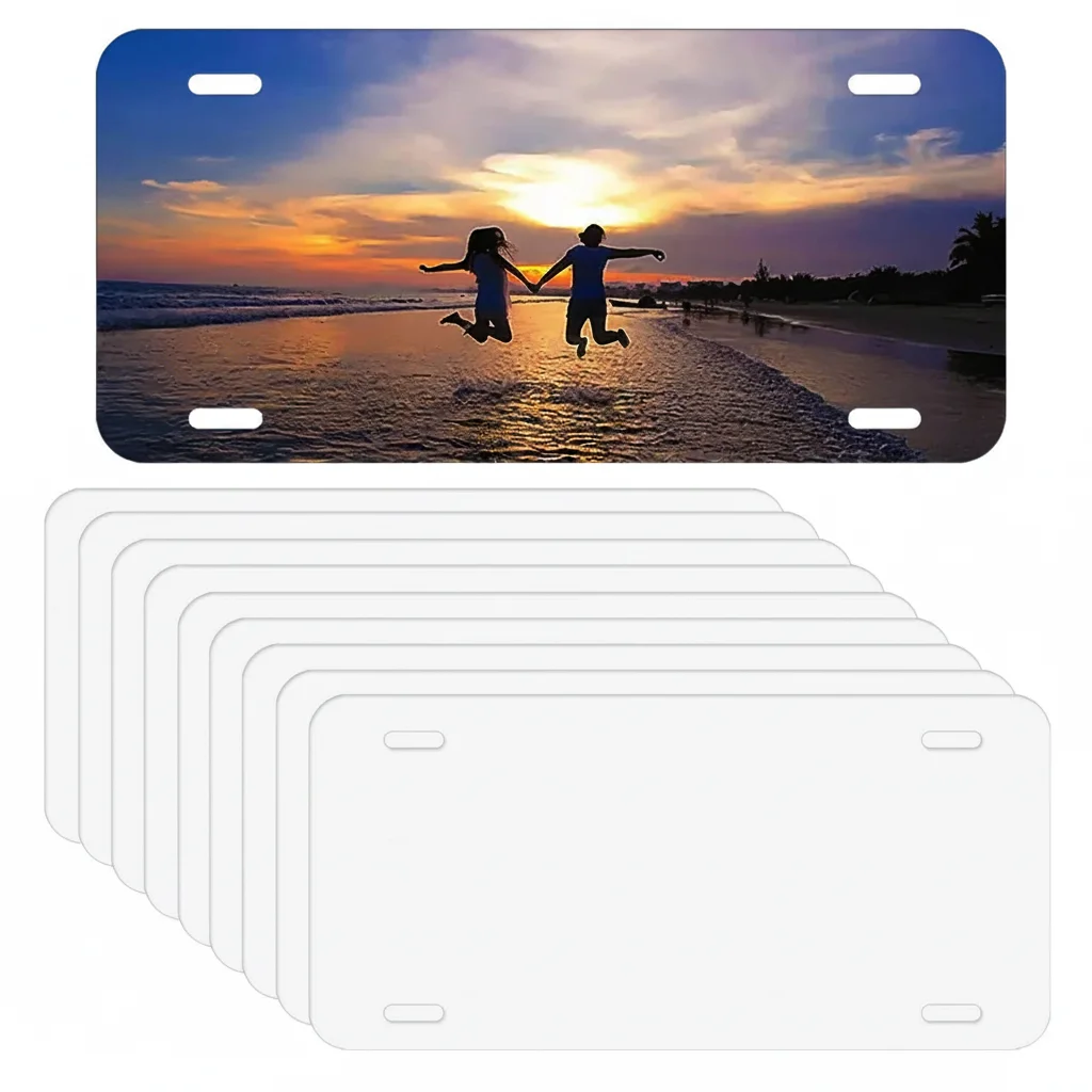 Personalized License Plates for Front of Car Tags 12''x 6''x 0.025'' Sublimation Aluminum Blank Printing Custom License Plates