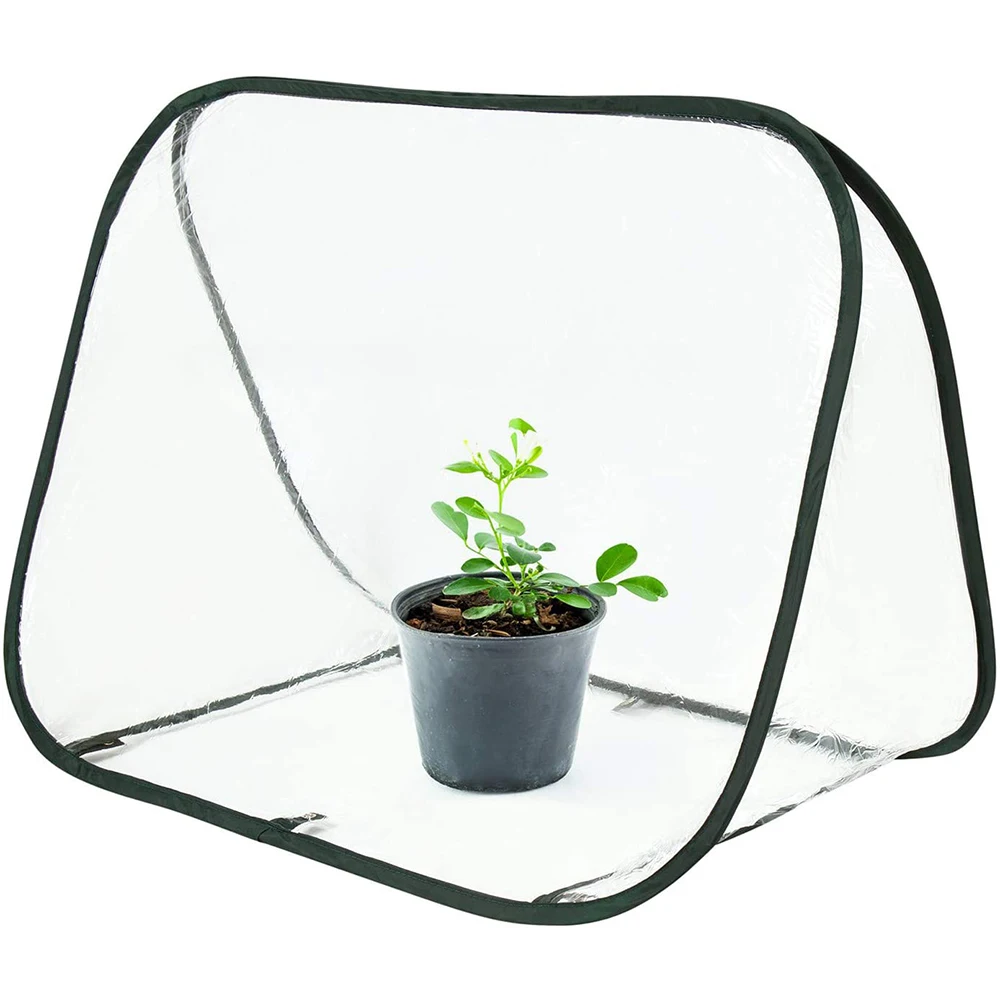 

Metal Frame indoor home transparent plant grow house plastic pvc film cooling greenhouse plastic pvc mini garden covering, Transparent+green