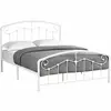 Specialties Bed Queen Size White Metal Frame Only metal bed base