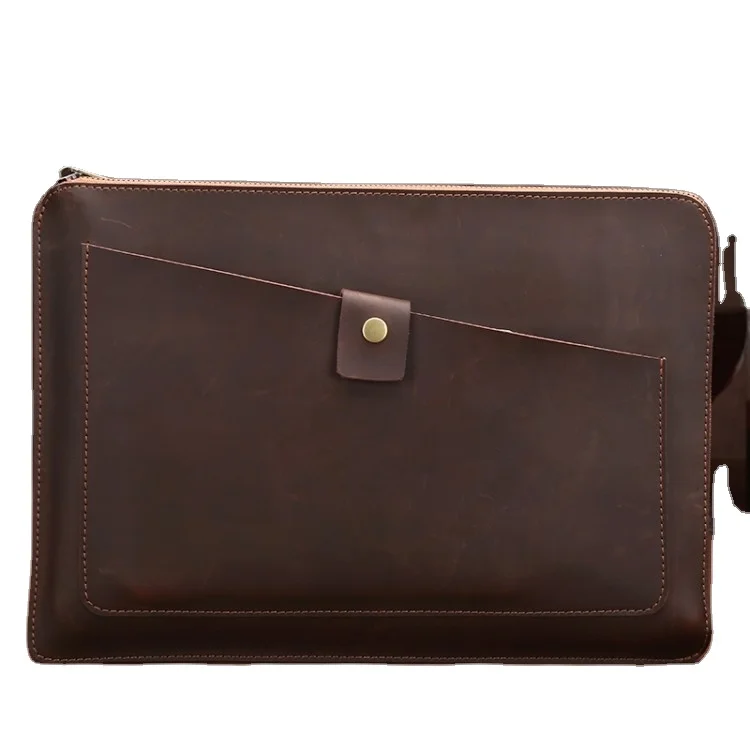 

New design 13.3 inch Universal Genuine business leather laptop bag, Coffee