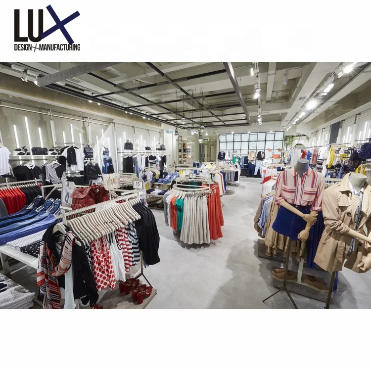 LUX Design High End Customized Garment Display Clothing Store Counter For Chain Stores