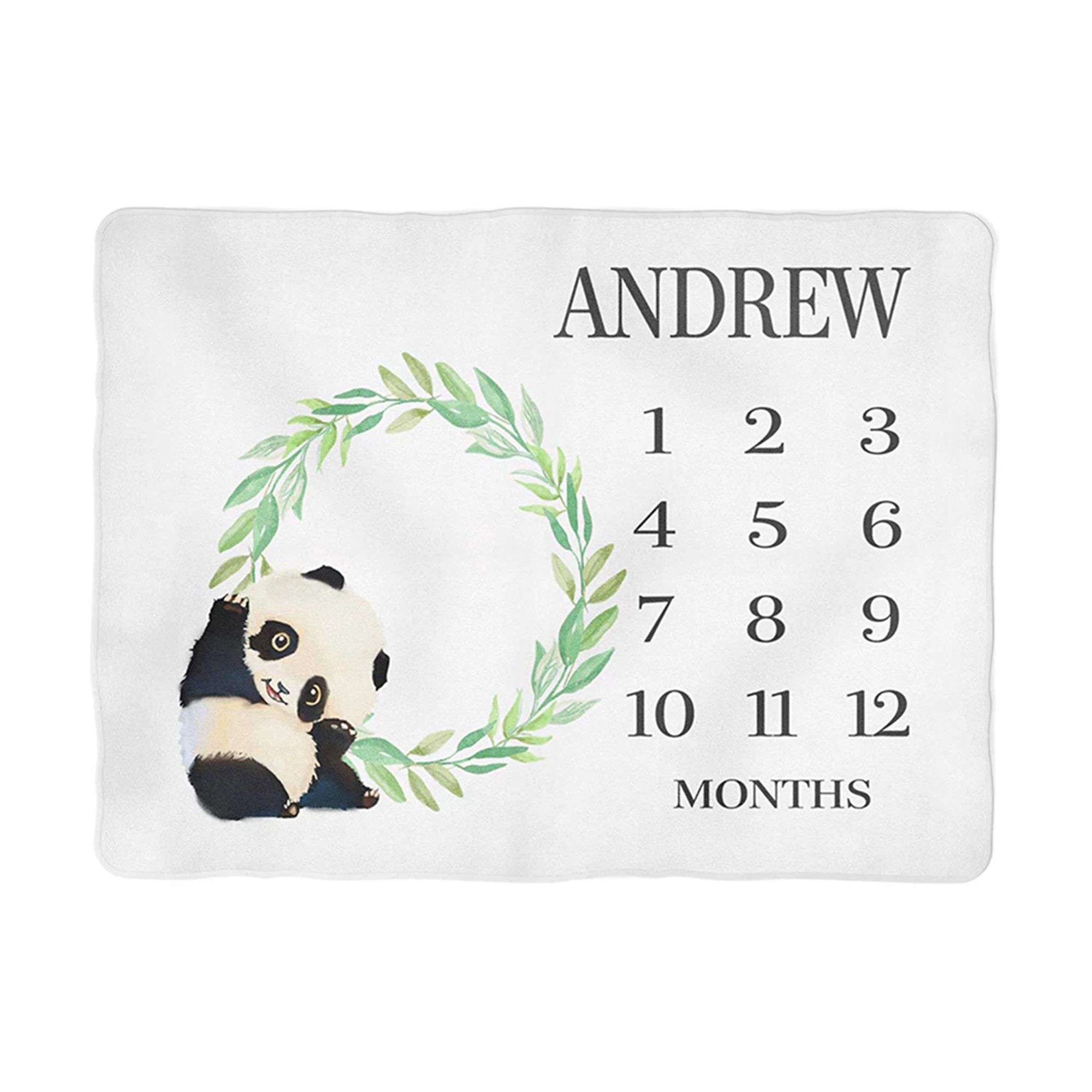 
Hot Sale Customized News Months Photography Props Kids Baby Milestone Blanket 