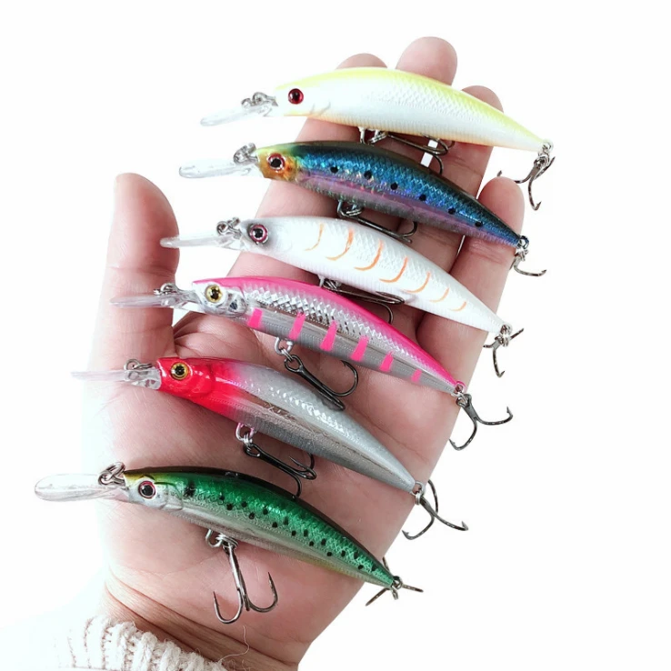 

AHHP 70mm 15g Fishing Lures Bait Sinking Minnow Jerkbait 70S Pesca M213, 6 colors