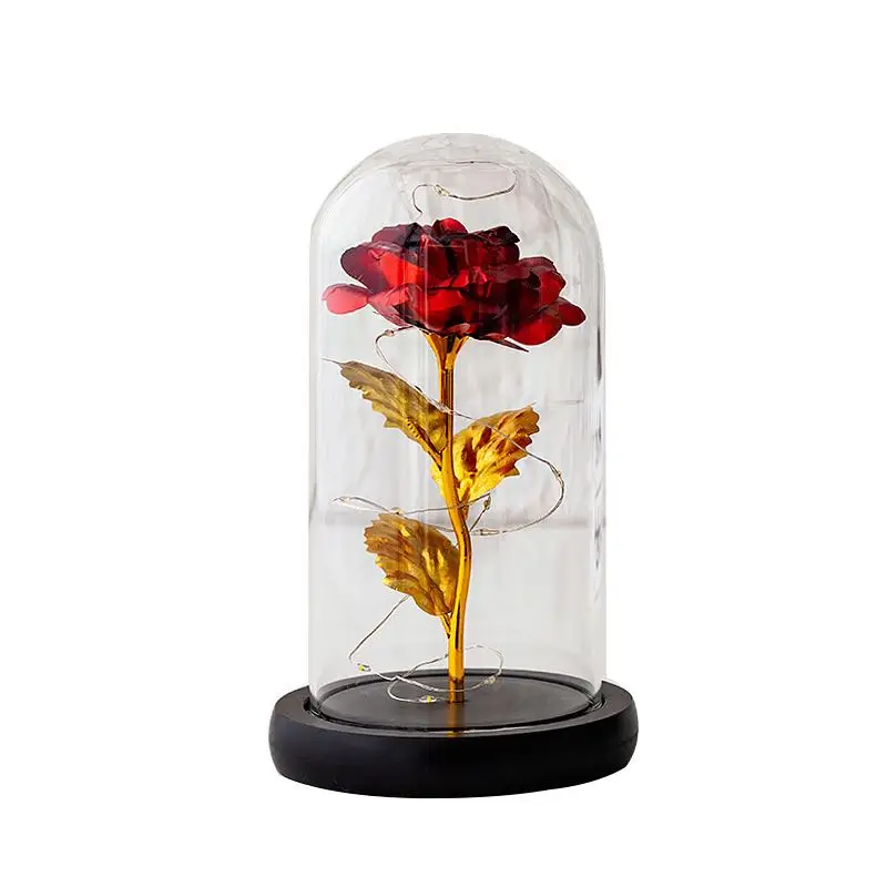 Luxury Gift Enchanted Rose 24k Galaxy Roses In Glass - Buy Enchanted ...