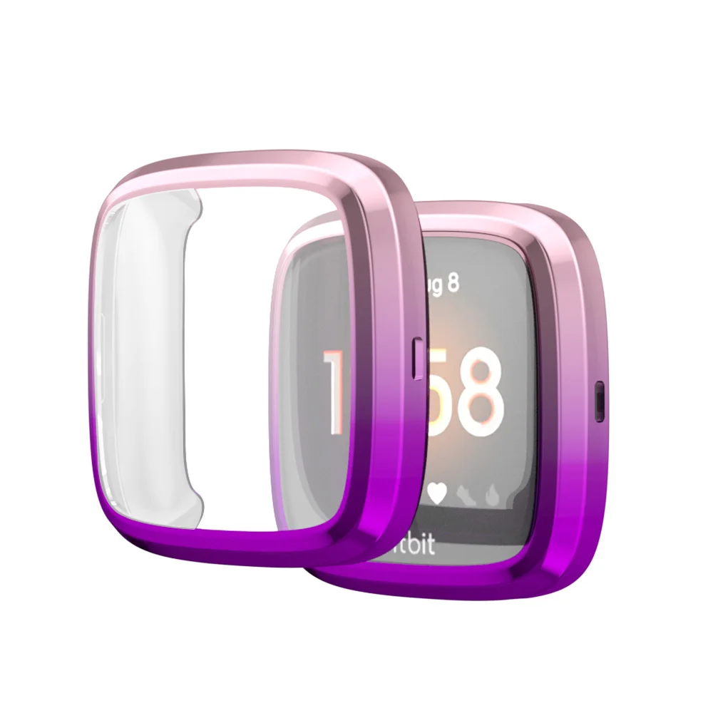 

Screen Protector Compatible Fit bit versa Case, Soft TPU Protective Case All-Around Full Cover Bumper Shell for Fit bit versa