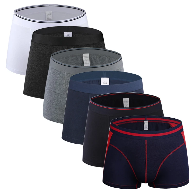 

Gigh Quality Solid Color Boxers Wholesale Stock Men's Trunk Boxers Shorts, Black