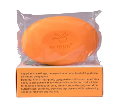 

Private Label Handmade Soap Papaya Extract Freckle Removal Face Care Skin Whitening Soap For Women And Men