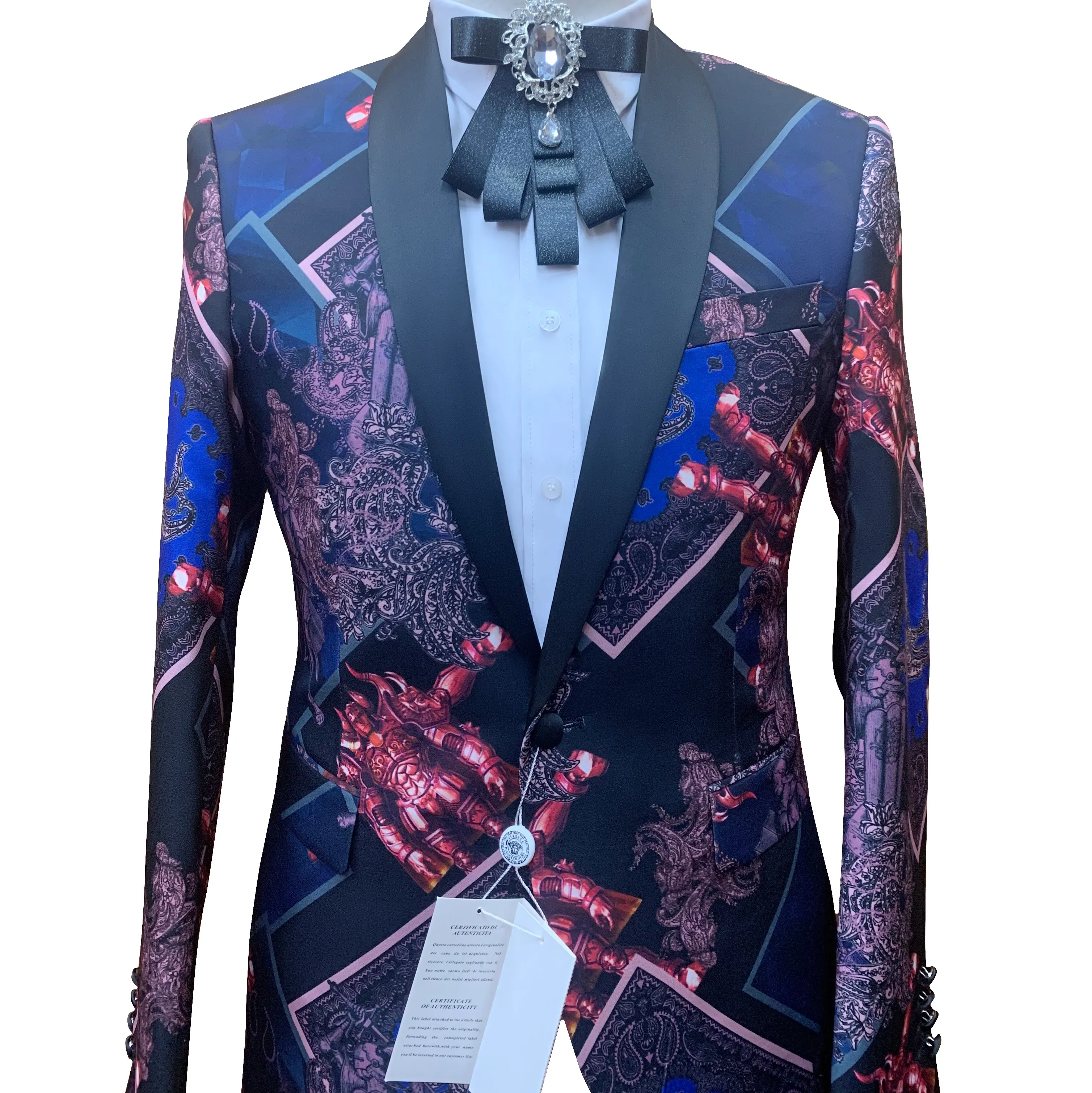 

Shawl-Collar Blazer Jacket Men Wedding Party Tuxedo DJ Nightclub Prom Stage Singer Costume Homme