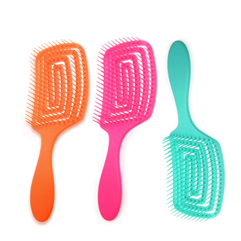 

Curly Hair Comb Scalp Massage Hairdressing Brush Cyclotron Large Curved Comb Hollow Hair Comb