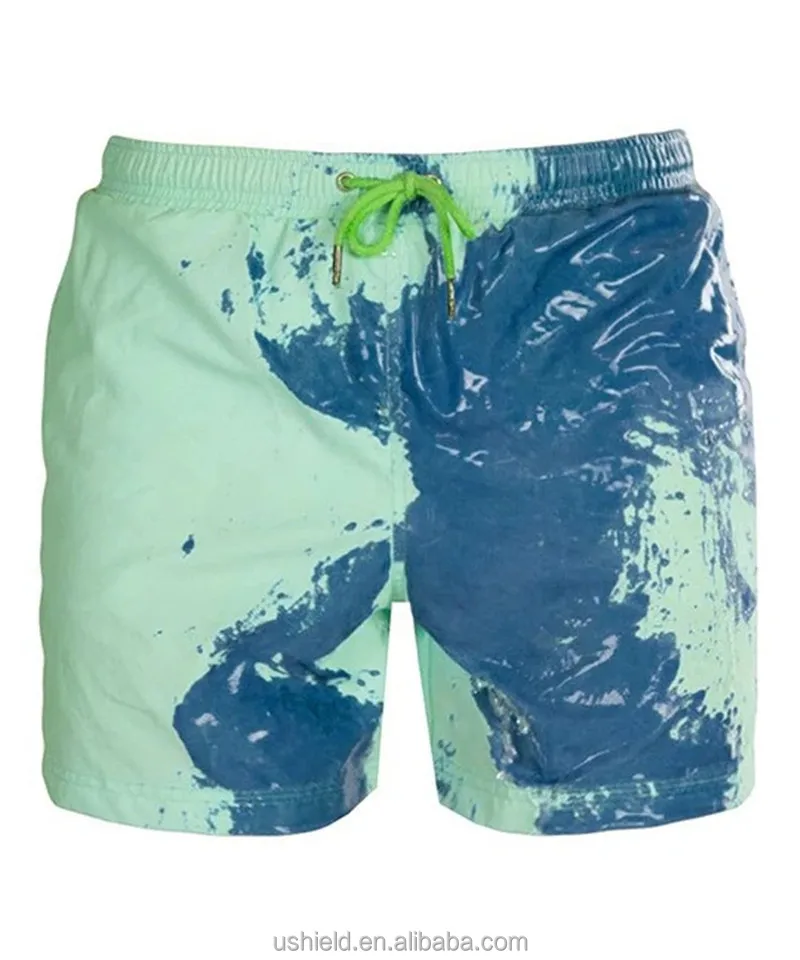 

Beach Shorts Men Magical Color Changing Swimming Short Trunks Summer Swimsuit Swimwear Shorts Quick Dry