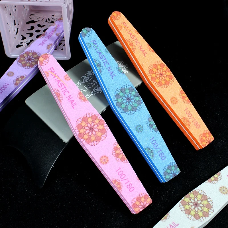 

Wholesale Portable Cute Grit Finger Sandpaper Reusable Manicure Flower Double Side Sponge Nail File