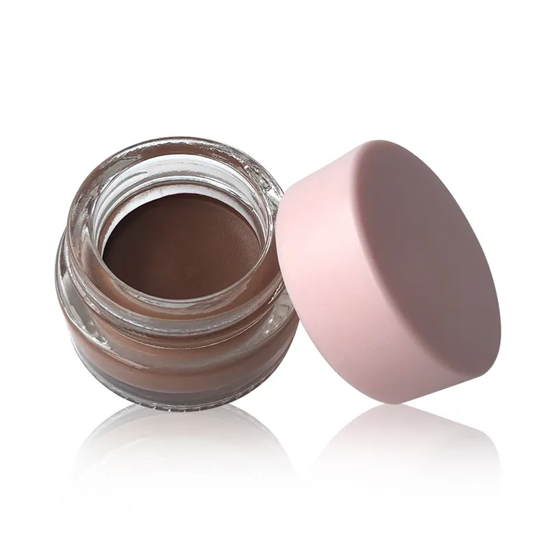 

Private label waterproof eyebrow cream high pigment eyebrow with pink packaging, 10 colors