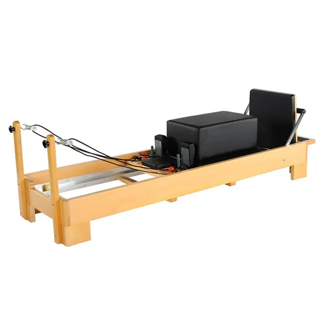 

wood pilates exercise equipment pilates reformer, Yellow