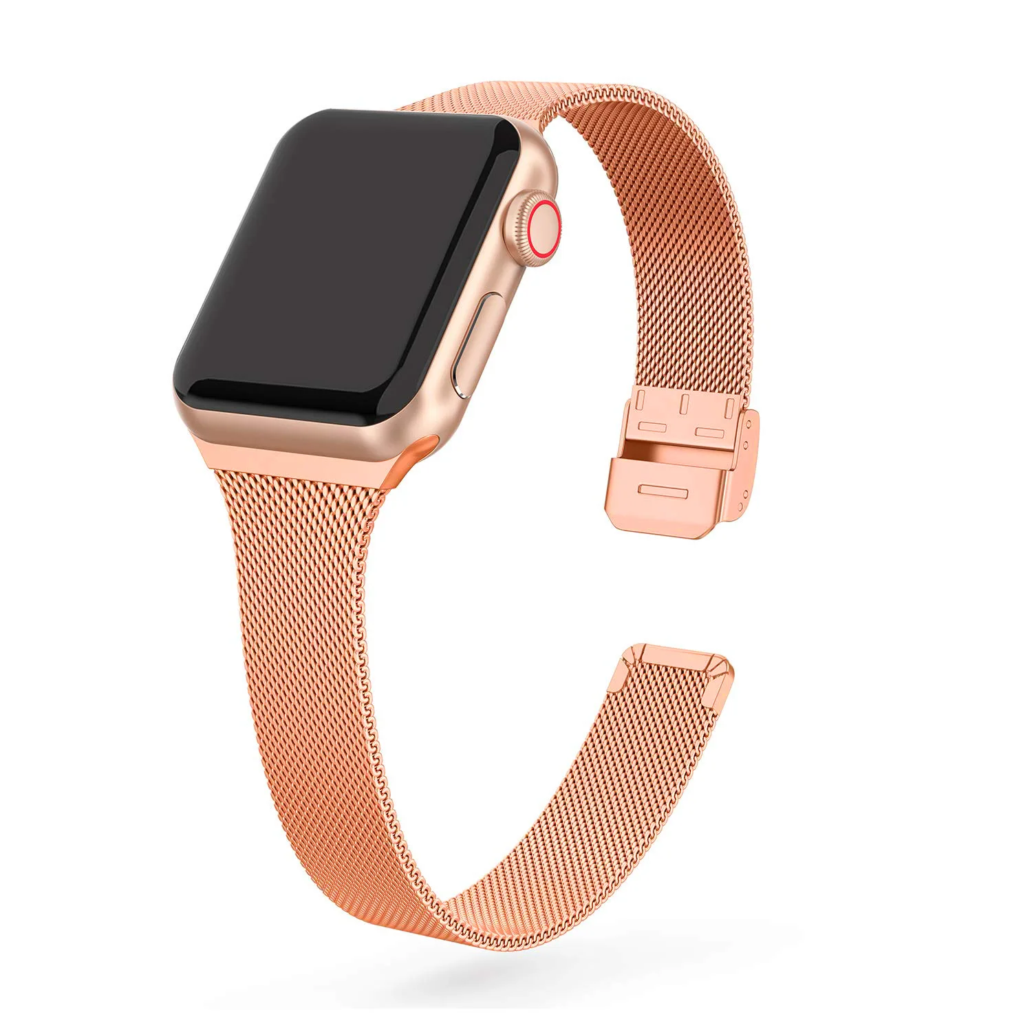 

Compatible for T500 W26 HW22 U78 Plus Stainless Steel Watchband Strap Flip Lock Replacement Buckle Wristband for Apple Watch