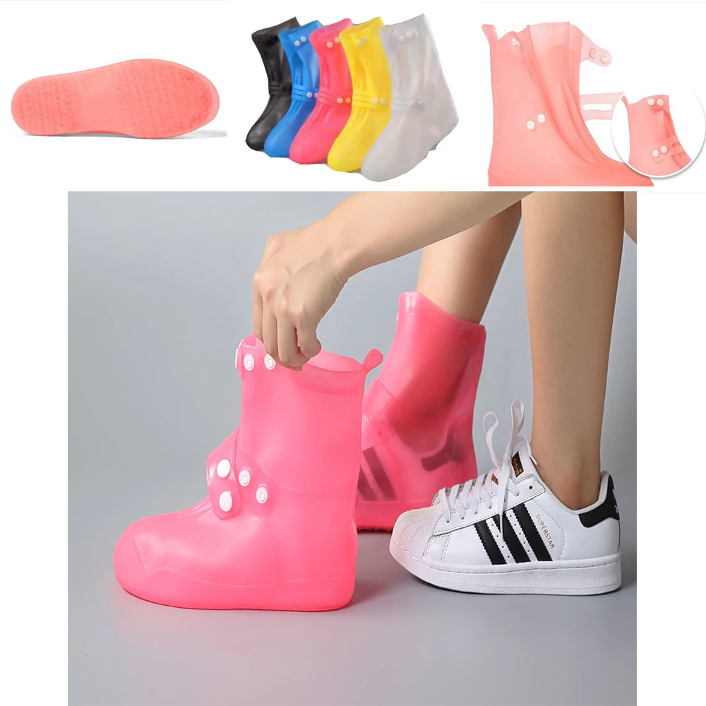
Unisex rainproof non slip thick silicone rain shoes cover adult rain cover shoe 