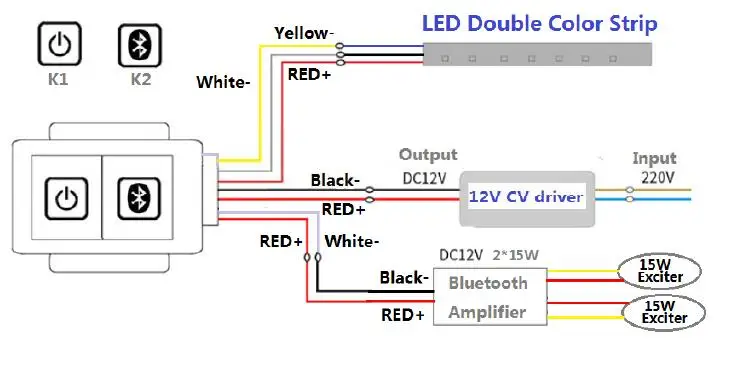 12V touch sensor switch for mirror